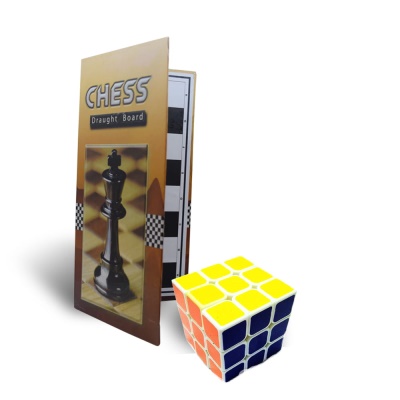 High quality Rainbow Chess Board and 3x3 Rubik's cube combo offer